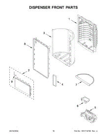 09 - Dispenser Front Parts parts for Whirlpool Refrigerator KRMF536RPS01 from AppliancePartsPros.com