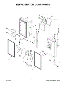 05 - Refrigerator Door Parts parts for Whirlpool Refrigerator KRMF706EBS05 from AppliancePartsPros.com