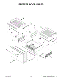 06 - Freezer Door Parts parts for Whirlpool Refrigerator KRMF706EBS05 from AppliancePartsPros.com