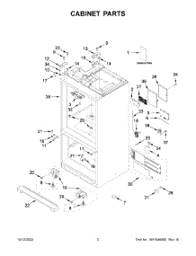 02 - Cabinet Parts parts for Whirlpool Refrigerator KRMF706EBS05 from AppliancePartsPros.com