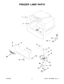 04 - Freezer Liner Parts parts for Whirlpool Refrigerator KRMF706EBS05 from AppliancePartsPros.com