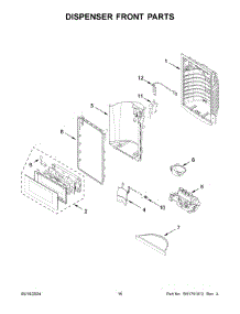 Dispenser Front Parts parts for Whirlpool Refrigerator KRMF706EBS06 from AppliancePartsPros.com
