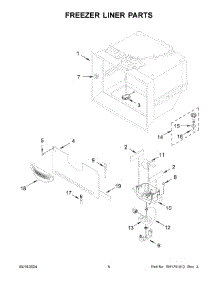 Freezer Liner Parts parts for Whirlpool Refrigerator KRMF706EBS06 from AppliancePartsPros.com