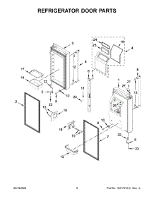 Refrigerator Door Parts parts for Whirlpool Refrigerator KRMF706EBS06 from AppliancePartsPros.com