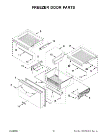 Freezer Door Parts parts for Whirlpool Refrigerator KRMF706EBS06 from AppliancePartsPros.com