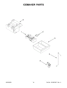 08 - Icemaker Parts parts for Whirlpool Refrigerator KRQC506MPS00 from AppliancePartsPros.com