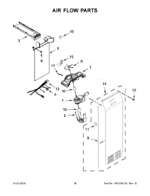 10 - Air Flow Parts parts for Whirlpool Refrigerator KRSC500ESS01 from AppliancePartsPros.com