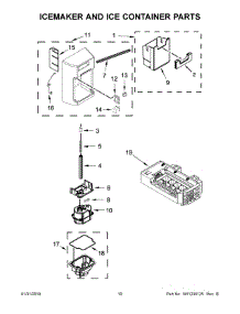 06 - Icemaker And Ice Container Parts parts for Whirlpool Refrigerator KRSC500ESS01 from AppliancePartsPros.com