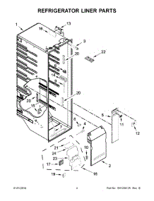 03 - Refrigerator Liner Parts parts for Whirlpool Refrigerator KRSC500ESS01 from AppliancePartsPros.com