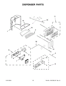 09 - Dispenser Parts parts for Whirlpool Refrigerator KRSC500ESS01 from AppliancePartsPros.com