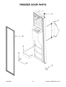 08 - Freezer Door Parts parts for Whirlpool Refrigerator KRSC500ESS01 from AppliancePartsPros.com