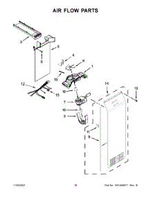 10 - Air Flow Parts parts for Whirlpool Refrigerator KRSF705HPS00 from AppliancePartsPros.com