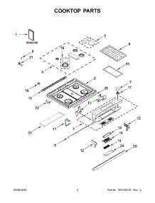 02 - Cooktop Parts parts for Whirlpool Range KSDB900ESS4 from AppliancePartsPros.com