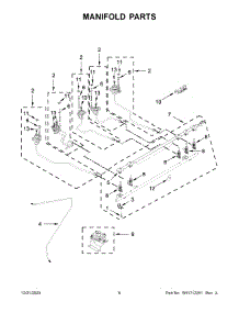 Manifold Parts parts for Whirlpool Range KSDB900ESS9 from AppliancePartsPros.com
