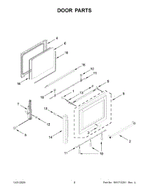 Door Parts parts for Whirlpool Range KSDB900ESS9 from AppliancePartsPros.com