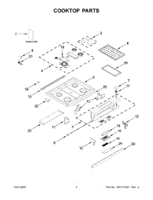 Cooktop Parts parts for Whirlpool Range KSDB900ESS9 from AppliancePartsPros.com