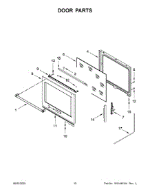 06 - Door Parts parts for Whirlpool Range KSDG950ESS2 from AppliancePartsPros.com