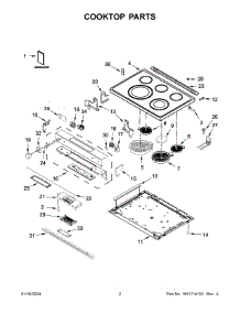 Cooktop Parts parts for Whirlpool Range KSEG700EBS7 from AppliancePartsPros.com