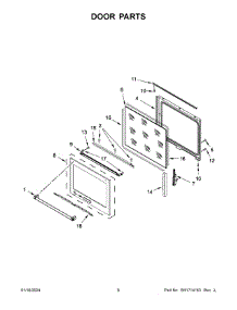 Door Parts parts for Whirlpool Range KSEG700EBS7 from AppliancePartsPros.com