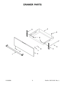 Drawer Parts parts for Whirlpool Range KSEG700EBS7 from AppliancePartsPros.com