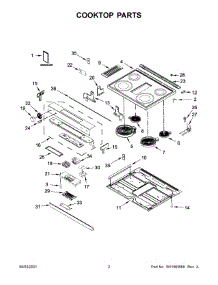 02 - Cooktop Parts parts for Whirlpool Range KSEG950ESS3 from AppliancePartsPros.com