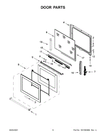 05 - Door Parts parts for Whirlpool Range KSEG950ESS3 from AppliancePartsPros.com