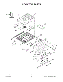 02 - Cooktop Parts parts for Whirlpool Range KSGB900ESS3 from AppliancePartsPros.com