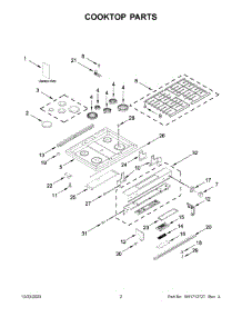 Cooktop Parts parts for Whirlpool Range KSGG700EBS7 from AppliancePartsPros.com