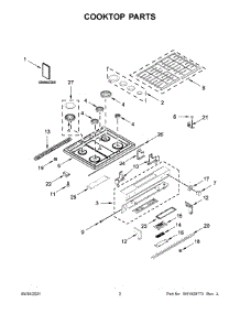 02 - Cooktop Parts parts for Whirlpool Range KSGG700ESS3 from AppliancePartsPros.com