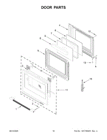 Door Parts parts for Whirlpool Range KSGS530SBE0 from AppliancePartsPros.com