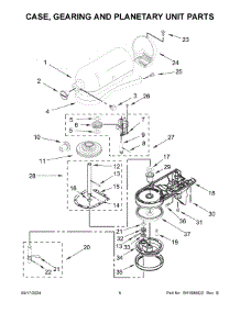 Case, Gearing And Planetary Unit Parts parts for Whirlpool Mixer KSM150PSTGR5 from AppliancePartsPros.com