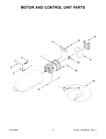05 - Motor And Control Unit Parts parts for Whirlpool Mixer KSM150QXHY5 from AppliancePartsPros.com