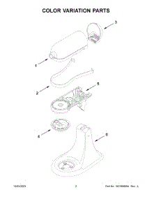 02 - Color Variation Parts parts for Whirlpool Mixer KSM150WPCU5 from AppliancePartsPros.com