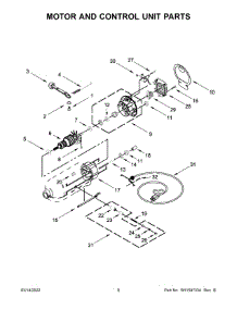 05 - Motor And Control Unit Parts parts for Whirlpool Mixer KSM192XDER0 from AppliancePartsPros.com