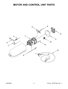 05 - Motor And Control Unit Parts parts for Whirlpool Mixer KSM195PSMS5 from AppliancePartsPros.com