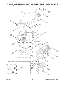 04 - Case, Gearing And Planetary Unit Parts parts for Whirlpool Mixer KSM195PSMS5 from AppliancePartsPros.com