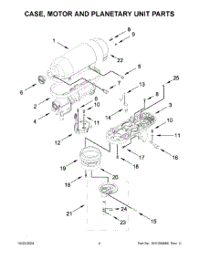03 - Case, Motor And Planetary Unit Parts parts for Whirlpool Mixer KSM3306QAQ0 from AppliancePartsPros.com