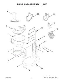 04 - Base And Pedestal Unit parts for Whirlpool Mixer KSM70SKXXPT0 from AppliancePartsPros.com