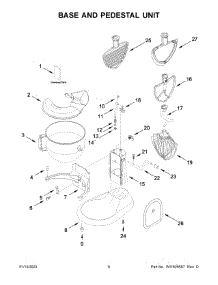 04 - Base And Pedestal Unit parts for Whirlpool Mixer KSM70SNDXER0 from AppliancePartsPros.com