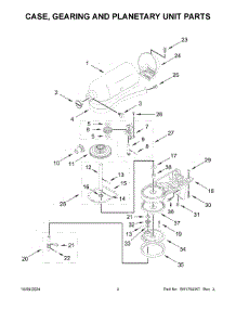03 - Case, Gearing And Planetary Unit Parts parts for Whirlpool Mixer KSM85PSCWH5 from AppliancePartsPros.com