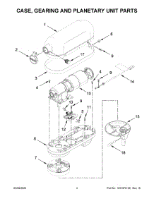03 - Case, Gearing And Planetary Unit Parts parts for Whirlpool Mixer KSM8990OB1 from AppliancePartsPros.com
