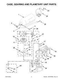 03 - Case, Gearing And Planetary Unit Parts parts for Whirlpool Mixer KSM96BM5 from AppliancePartsPros.com