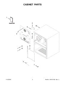 02 - Cabinet Parts parts for Whirlpool Refrigerator KUDF204EPA01 from AppliancePartsPros.com