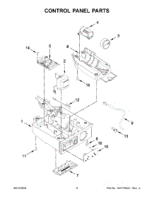 Control Panel Parts parts for Whirlpool Refrigerator KUID508HPS02 from AppliancePartsPros.com