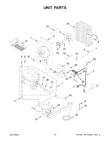 Unit Parts parts for Whirlpool Refrigerator KUID508HPS02 from AppliancePartsPros.com