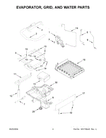 03 - Evaporator, Grid, And Water Parts parts for Whirlpool Ice Maker KUIX535HBS02 from AppliancePartsPros.com
