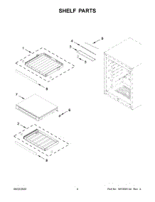 03 - Shelf Parts parts for Whirlpool Refrigerator KUWL204EPA01 from AppliancePartsPros.com