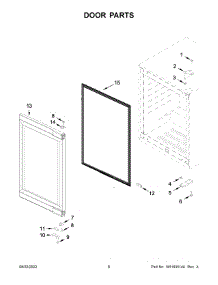 04 - Door Parts parts for Whirlpool Refrigerator KUWL204EPA01 from AppliancePartsPros.com