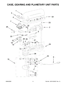 04 - Case, Gearing And Planetary Unit Parts parts for Whirlpool Mixer KV25G0XBM5 from AppliancePartsPros.com