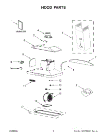 02 - Hood Parts parts for Whirlpool Range Hood KVWB606DSS4 from AppliancePartsPros.com